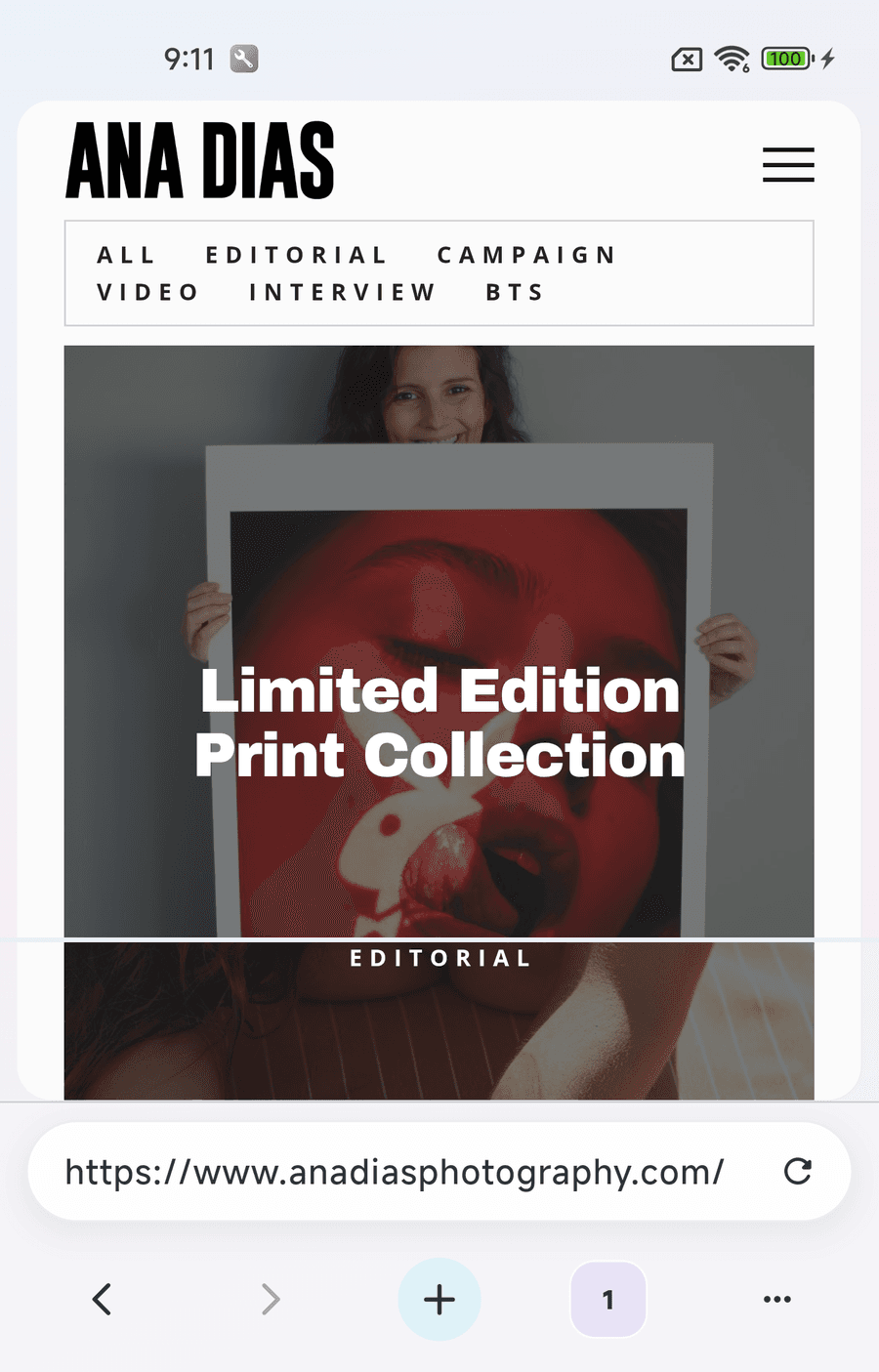 Portfolio screen in One Browser